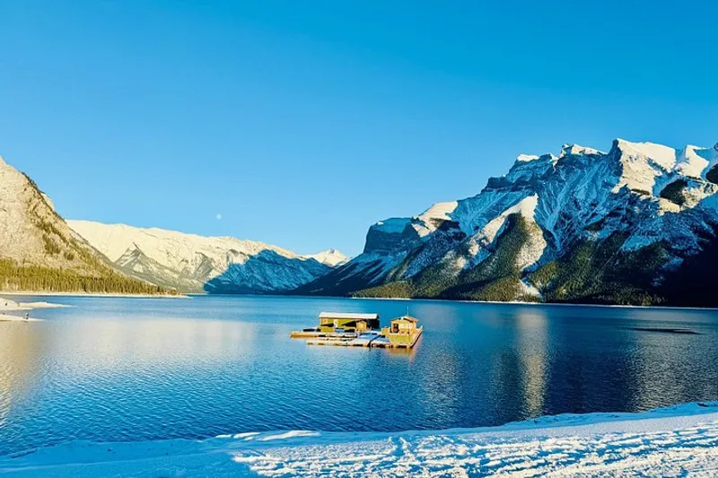 Guided express tour van at the Bow Falls viewpoint in Banff